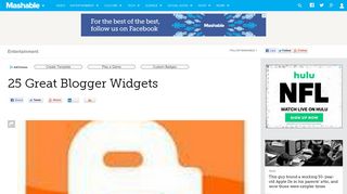 25 Great Blogger Widgets - Mashable