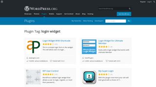 login widget | WordPress.org
