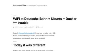 WiFi at Deutsche Bahn + Ubuntu + Docker == trouble - Armbruster IT ...