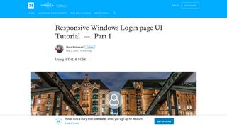 Responsive Windows Login page UI Tutorial — Part 1 – codeburst