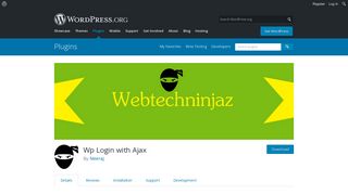 Wp Login with Ajax | WordPress.org