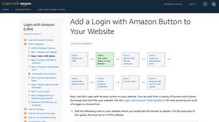 Add a Login with Amazon Button to Your Website | Login with Amazon