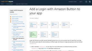 Add a Login with Amazon Button to your app - Amazon Developer