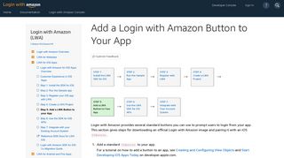 Add a Login with Amazon Button to Your App - Amazon Developer