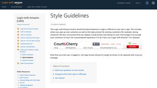 Style Guidelines | Login with Amazon - Amazon Developer