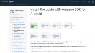 Install the Login with Amazon SDK for Android - Amazon Developer