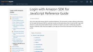 Login with Amazon SDK for JavaScript Reference Guide | Login with ...