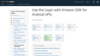 Use the Login with Amazon SDK for Android APIs | Login with Amazon