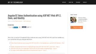 AngularJS Token Authentication using ASP.NET Web API 2, Owin ...