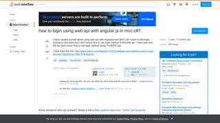 how to login using web api with angular js in mvc c#? - Stack Overflow
