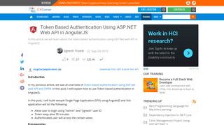Token Based Authentication Using ASP.NET Web API in AngularJS