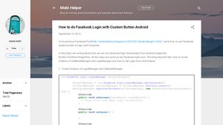 How to do Facebook Login with Custom Button Android - Mobi Helper