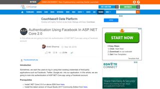 Authentication Using Facebook In ASP.NET Core 2.0 - C# Corner