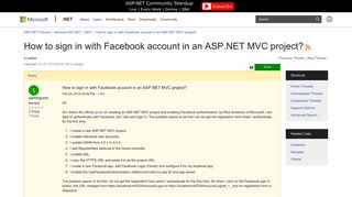 How to sign in with Facebook account in an ASP.NET MVC project ...