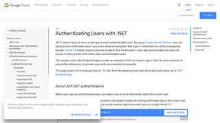 Authenticating Users with .NET | .NET | Google Cloud