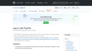 Log In with PayPal · opencart/opencart Wiki · GitHub