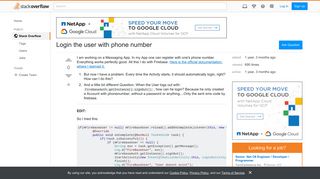Login the user with phone number - Stack Overflow