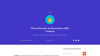 Phone Number Authentication With Firebase - Auth0
