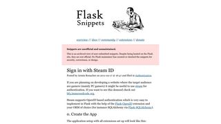 Sign in with Steam ID | Flask (A Python Microframework)