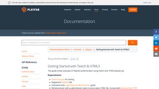 Getting Started with Twitch & HTML5 - PlayFab Documentation