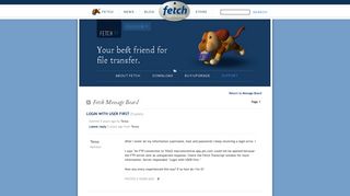 Login with User First — Fetch Message Board - Fetch Softworks