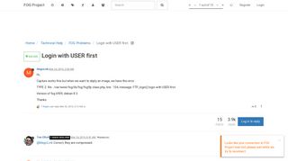 Login with USER first | FOG Project