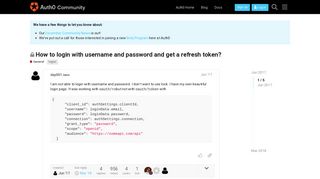 How to login with username and password and get a refresh token ...