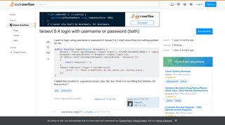 laraevl 5.4 login with username or password (both) - Stack Overflow