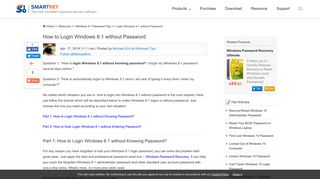 How to Login Windows 8.1 without Password