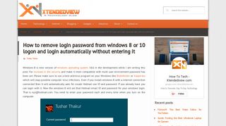 How to remove login password from windows 8 logon and login ...