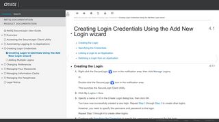 Creating Login Credentials Using the Add New Login wizard - NetIQ ...