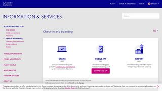 Check-in and boarding - Wizz Air