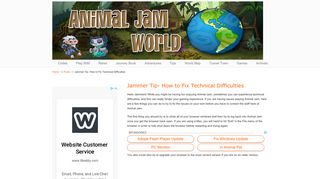 Jammer Tip- How to Fix Technical Difficulties - Animal Jam World