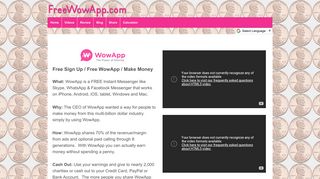 WowApp - Free Sign Up - Review - Comp Plan - Blog