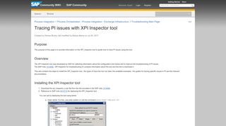 Tracing PI issues with XPI Inspector tool - Process Integration - SCN Wiki