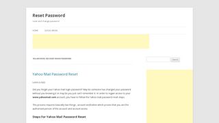 recover yahoo password Archives - Reset Password