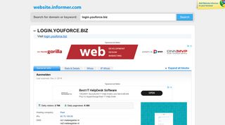 login.youforce.biz at Website Informer. Aanmelden. Visit Login Youforce.