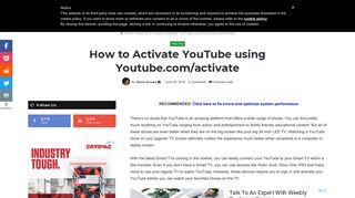 How to Activate YouTube using Youtube.com/activate - Appuals.com