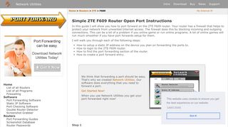 Simple ZTE F609 Router Open Port Instructions - Port Forward