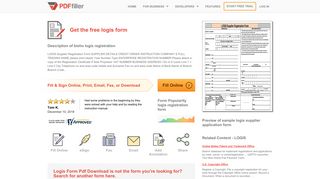 Logis Form - Fill Online, Printable, Fillable, Blank | PDFfiller