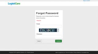 Forgot Password - LogistiCare Member Services