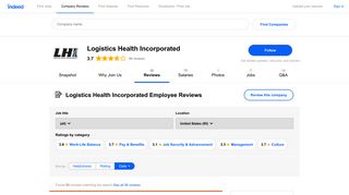 Working at Logistics Health Incorporated: 95 Reviews | Indeed.com