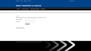 Bregy Transport & Logistik - Login