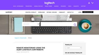 Remote monitoring using the alert.logitech.com website
