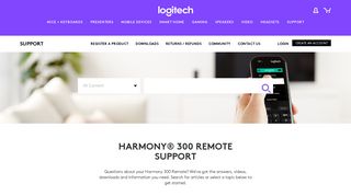 Harmony® 300 Remote - Logitech Support + Downloads