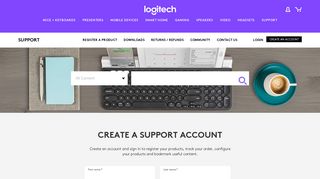 Logitech Support: Create an Account