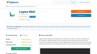 Logiwa WMS Reviews and Pricing - 2019 - Capterra