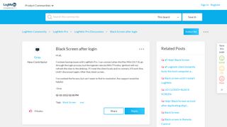 Black Screen after login - LogMeIn Community