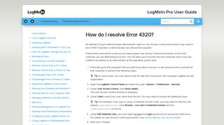 LogMeIn Pro User Guide – How do I resolve Error 4320?