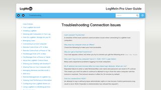LogMeIn Pro User Guide – Troubleshooting Connection Issues